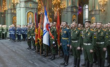 В Главном храме ВС РФ прошел молебен в ознаменование 79-й годовщины Победы