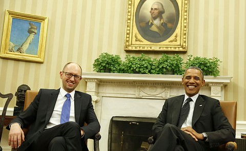 Барак Обама провел встречу с  Арсением Яценюком в Белом Доме