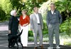 С В.Путиным, Дж.Бушем-старшим и Барбарой Буш в резиденции «Бочаров ручей» в Сочи. 15.09.2003