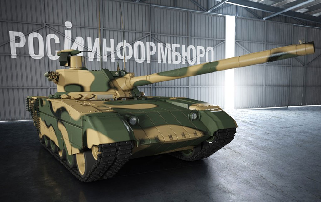Вероятный вид перспективного танка Т-14 на базе ТГУП «Армата»
